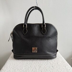 Dooney & Bourke Pebble Grain Sorrento Zip Zip Domed Satchel Black